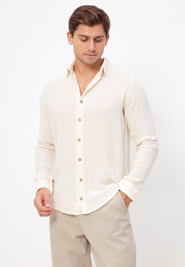 Рубашка из муслина 6484 CREAM