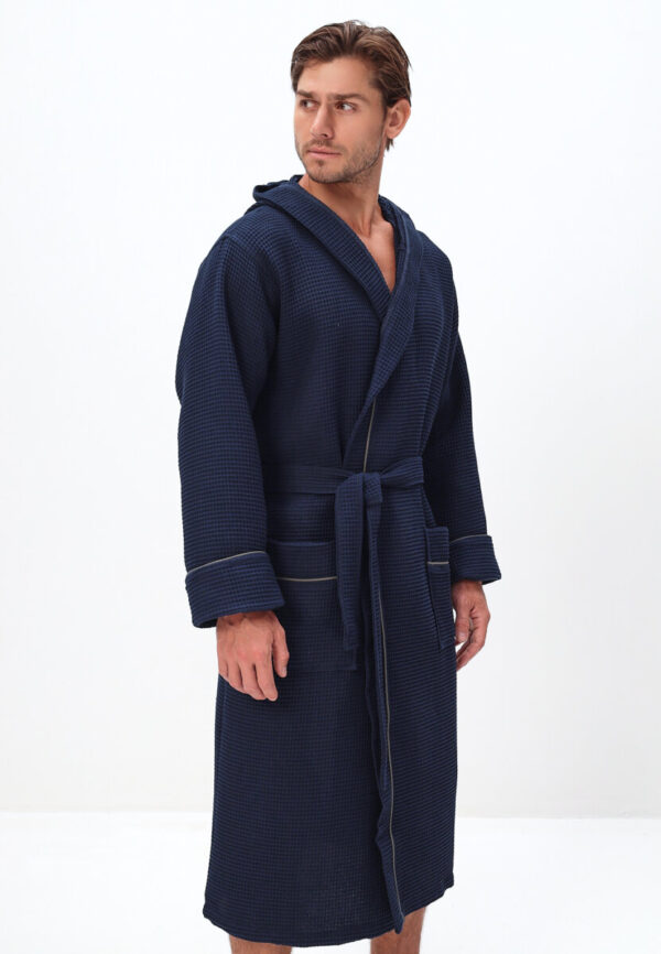 Халат вафля 7424 NAVY