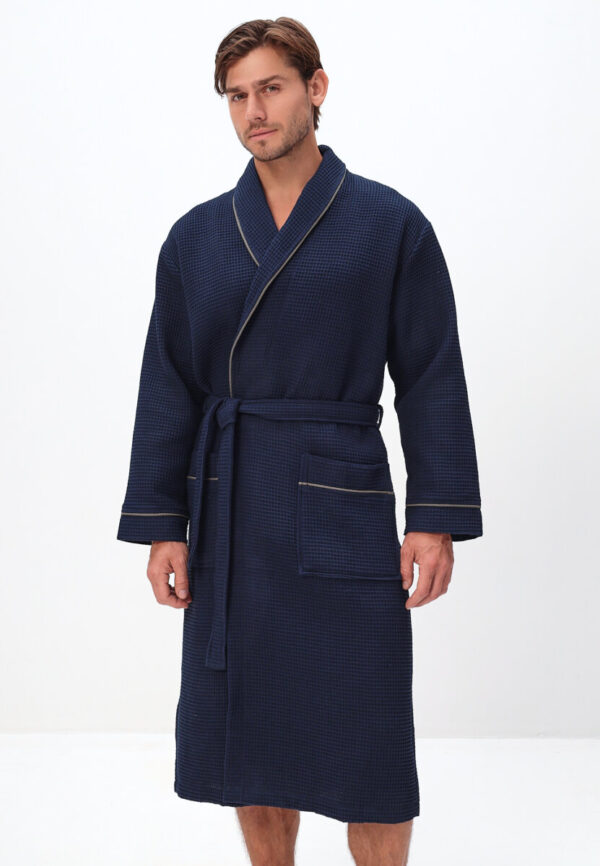 Халат вафля 7426 NAVY
